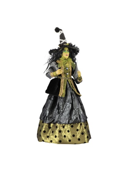SORCIERE ROBE VERTE DEBOUT 21CM X 21CM X 62CM