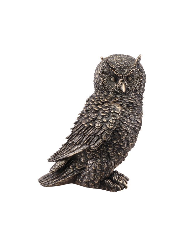 STATUE CHOUETTE BRONZE 11CM X 15CM X 19.5CM