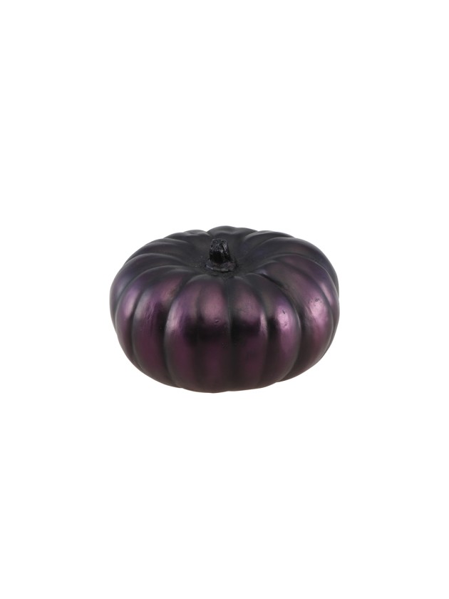 CITROUILLE POLYRESINE VIOLETTE 11.5CM X 11.5CM X 7CM