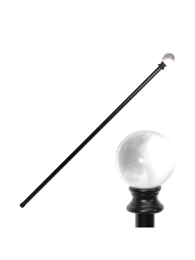 CANNE METAL BOULE DE CRISTAL 6CM X 94.5CM