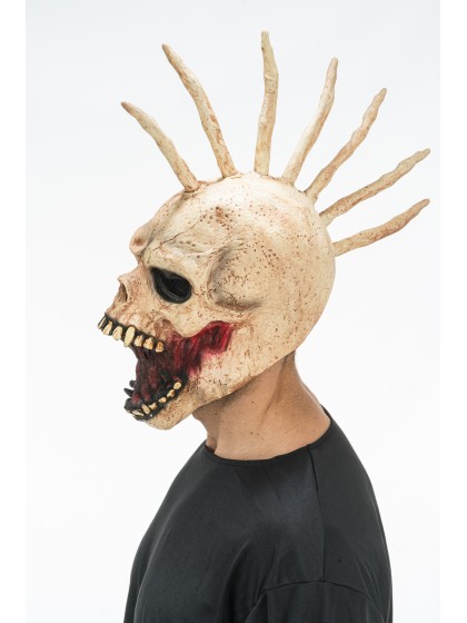 MASQUE LATEX TETE DE MORT PUNK 22CM X 45CM