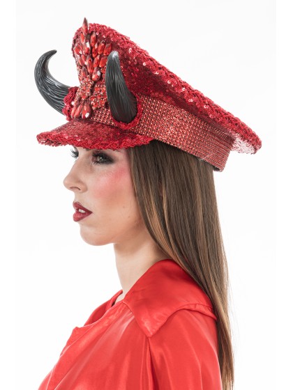 RED DEVIL HAT 27CM X 30CM X 17CM