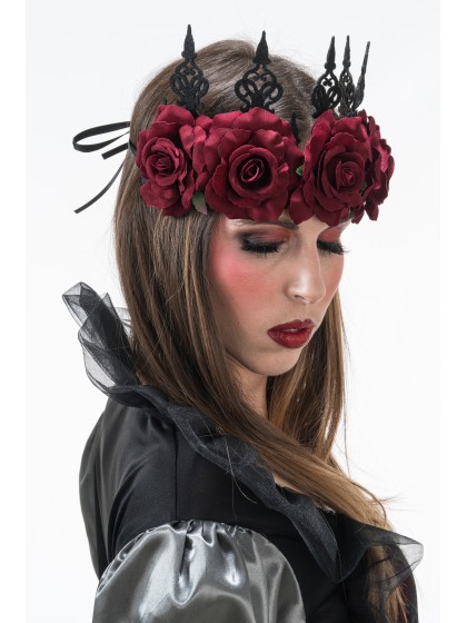 COURONNE 5 ROSES 30CM X 14CM