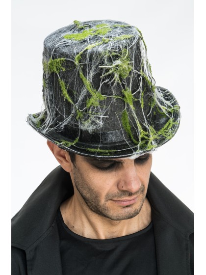 CHAPEAU TOILE ARAIGNEE ET MOUSSE 26CM X 30CM X 18.5CM