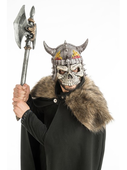 CASQUE VIKING TETE DE MORT MOUSSE DE LATEX 25CM X 20CM X 23CM