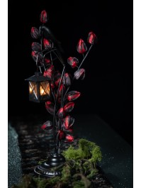 BLACK AND RED PHYSALIS STEM 82CM