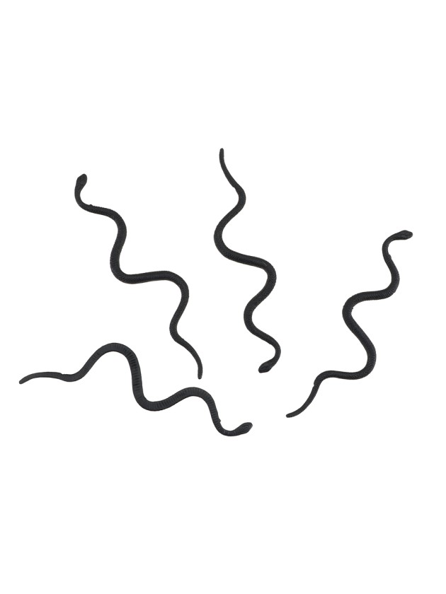LOT 12 SERPENTS NOIRS 14.5CM