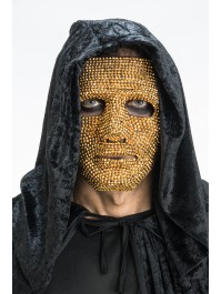 MASKE NO ID MIT STRASS GOLD 17.5CM X 10CM X 17CM
