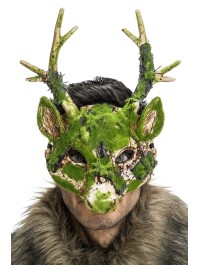 DEMI MASQUE CERF EFFET MOUSSE 25.5CM X 8.5CM X 34CM