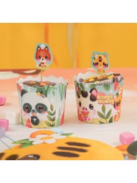 SET 12 MOULES A CUPCAKES PAPIER BANGOBERRY © DIA 6CM/7.5CM X 6CM