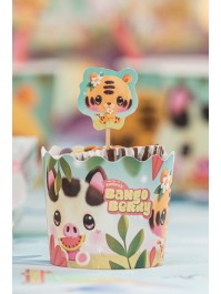SET 8 CUPCAKE STICKS BANGOBERRY © 3CM X 8CM HT