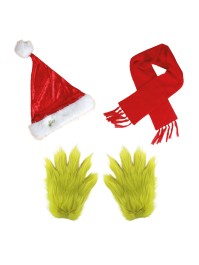 THE GRINCH ™ ACCESSORIES SET - 3 PIECES Hat Scarf Gloves 