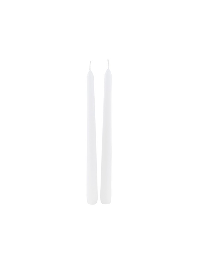 PACK 10 BOUGIES FLAMBEAU BLANC 7H DIA 2CM X 25CM