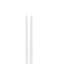 PACK 10 FACKELKERZEN WEISS 8H DIA 2CM X 30CM