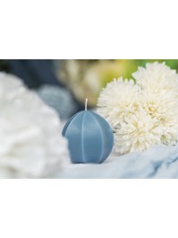 STEEL BLUE CARAMBOLA CANDLE 7.1CM X 7.1CM X 7.2CM