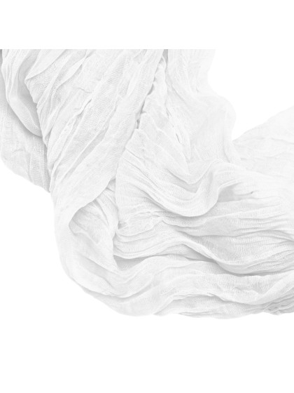 WHITE XL GAUZE TABLE RUNNER 90CM X 3M