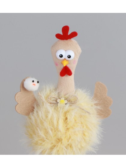 HUHN HUMORISTIQUE KUNSTFELL GM 2 SORT. CA. 11CM X 7CM X 21CM
