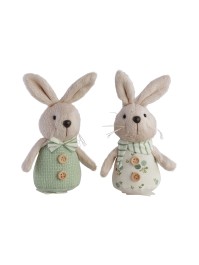 HASE DEKO AUFHÄNGEN GRÜN SALBEI CHARLIE 2 SORT. 7CM X 5.5CM X 17CM