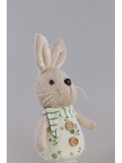 SAGE GREEN DECO RABBIT CHARLIE TO HANG 2 ASS 7CM X 5.5CM X 17CM