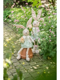 LAPIN ASSIS VERT SAUGE CHARLIE 2 ASS 19CM X 10CM X 68CM