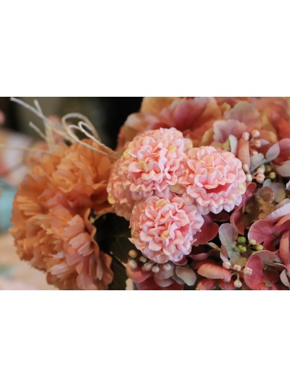 6 MINI HORTENSIEN ROSA CA. 10CM X 4CM X 14CM