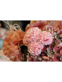 6 MINI HORTENSIEN ROSA CA. 10CM X 4CM X 14CM
