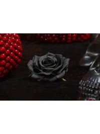 4 BLACK ROSE HEADS DIA 9.5CM X 5.5CM