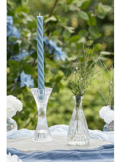 VASE ALEXANDRINE VERRE TRANSPARENT DIA 6.8CM X 14.5CM