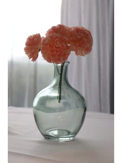 MINI VASE JEANNETTE GLAS GRÜN SALBEI DIA 7.5CM X 11CM