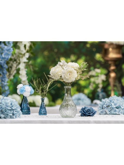 VASE CATHERINE VERRE TRANSPARENT DIA 10CM X 18CM