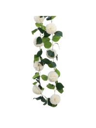 IVORY DAHLIA GARLAND 220CM