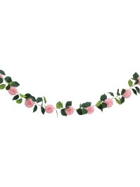 GIRLANDE 9 DAHLIEN ROSA 220CM