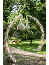 SET 2 STRUCTURES METAL DEMI-LUNES OR DIA 180CM X 240CM