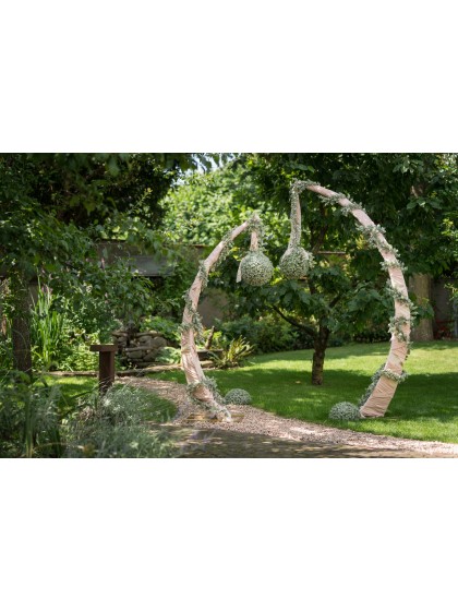 SET 2 STRUCTURES METAL DEMI-LUNES OR DIA 180CM X 240CM