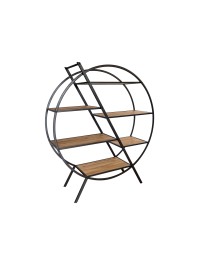 WOODEN AND METAL BLACK FUNRITURE 120CM X 37CM X 137CM