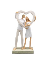 COUPLE CADRE CŒUR LOVE MOMENT 15CM X 6CM X 27.5CM