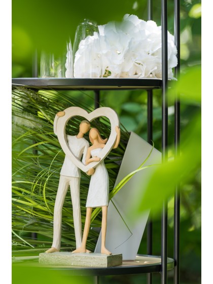 COUPLE CADRE CŒUR LOVE MOMENT 15CM X 6CM X 27.5CM