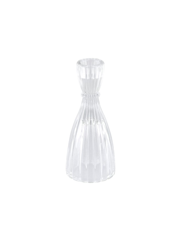 KERZENHALTER GLAS FACKELKERZE BALLERINA DIA 6.5CM X 15CM