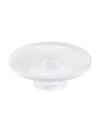 GLASS TRAY ON BASE CATHERINE DIA 24.7CM X 8.3CM