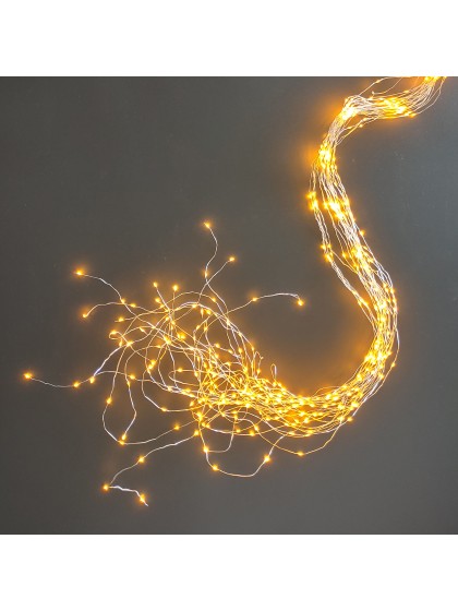 400 LEDS WATERFALL GOLD LIGHTS - 20 LINES X 20 LEDS 7M