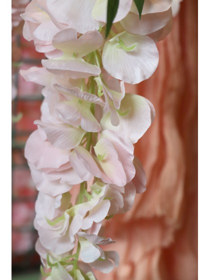 BRANCHE GLYCINE 3 FLORAISONS ROSES 30CM X 10CM X 110CM
