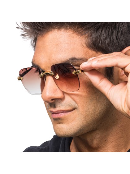 BRILLE OHNE FASSUNG GETONTE GLASER MARRONS 15 cm x 14 cm x 5,3 cm