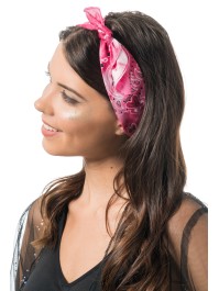 PINK TIE AND DYE BANDANA 54CM X 54CM