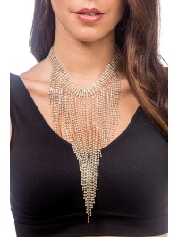 GOLDEN RHINESTONES NECKLACE 