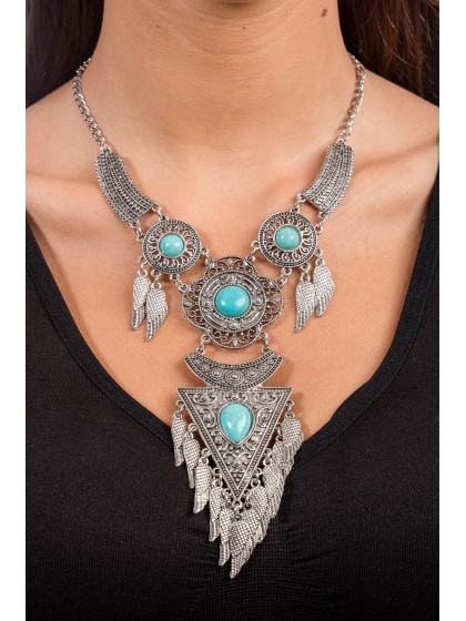 BLUE BOHEMIAN FESTIVAL NECKLACE 