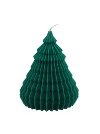 BOUGIE SAPIN ORIGAMI VERT FORET DIA 11.4CM X 14.5CM