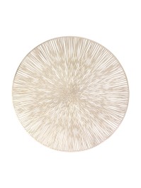 GOLDEN ROUND STRIPED PVC PLACEMAT DIA 38CM X 0.01CM
