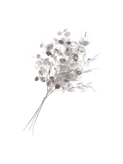 BOUQUET 3 BRANCHES MONNAIE DU PAPE ARGENT 15CM X 10CM X 50CM