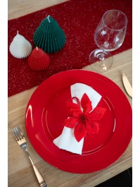 SOUS-ASSIETTE PP ROUGE BRILLANT DIA 33CM
