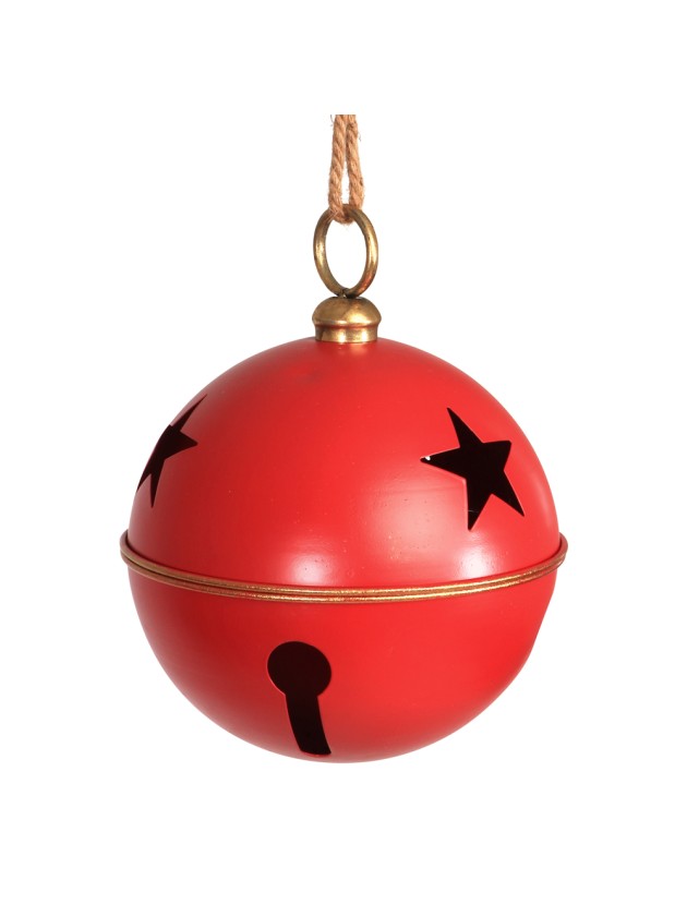 GLÖCKCHEN METALL ROT UND GOLD DIA 30CM X 38CM